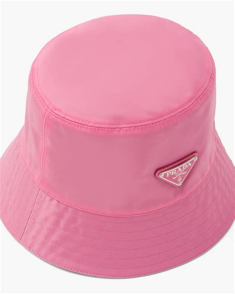 hot pink prada bucket hat